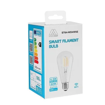 Żarówka led 6 w biała dgm smart filament bulb st64-wd4w5e gwint e27 2000 k 350 lm wifi 2.4