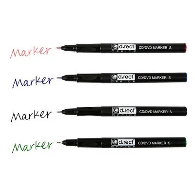 Markery cd/dvd D.RECT mix*4 0.4-0.5mm 4szt