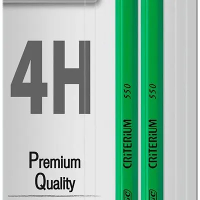 Ołówek ostrzony sześciokątny BIC criterium 550 4h 861131 4h blister 2szt