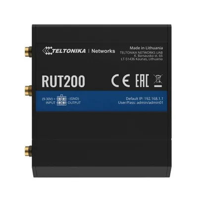 Teltonika router 4g/lte rut200 (cat 4), 3g, 2g, wifi, ethernet