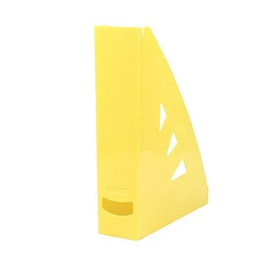 Pojemnik na czasopisma a4/70mm OFFICE PRODUCTS żółty plastikowy ażurowy