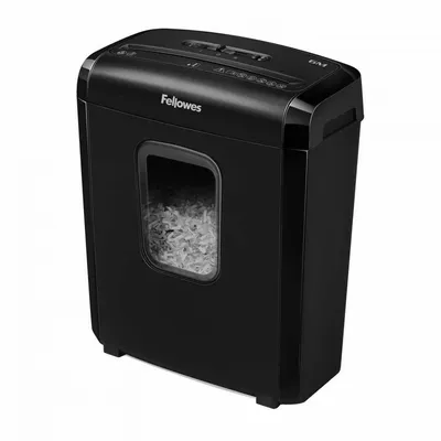 Niszczarka a4 Fellowes 6m 4631101 czarna 6krt ścinki 4x12mm 13 litrów