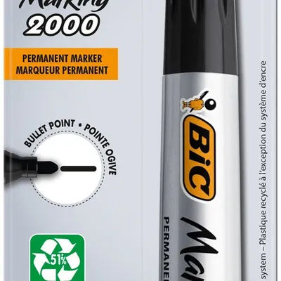 Marker permanentny BIC marking 2000 ecolutions 8755761 czarny okrągła 1.7mm blister