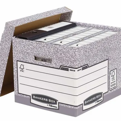 Pudła archiwizacyjne ze zdejmowanym wiekiem Fellowes box basic z fsc fastfold 00810-ffeu