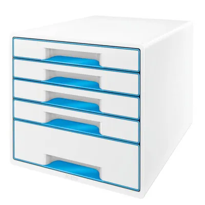 Pojemnik z szufladami 287x363x270mm LEITZ wow cube 52142036 niebieski 5 szuflad