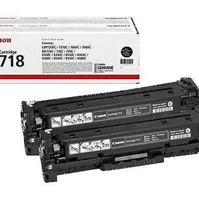 Toner oryginalny CANON crg718bk 2662b017 2-pack korporacyjny czarny 2 x 3400 stron