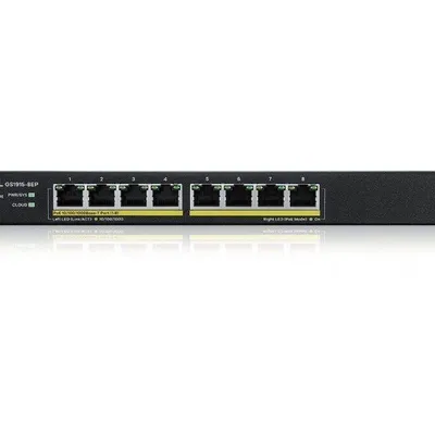 Zyxel przełącznik zarządzalny gs1915-8ep poe smart 60w 802.3at desktop hybrid mode switch