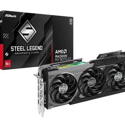 Asrock karta graficzna rx 9070 xt steel legend dark 16gb gddr6 256bit 3dp/hdmi