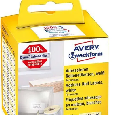 Etykiety samoprzylepne 28x89mm trwałe, w rolce do druk. term. as0722370 białe 260 szt