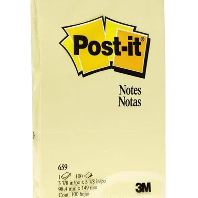 Karteczki samoprzylepne 152x102mm 3M post-it® 659 żółte 100 kart