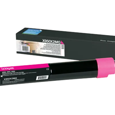 Toner oryginalny LEXMARK x950x2mg magenta 22000 stron