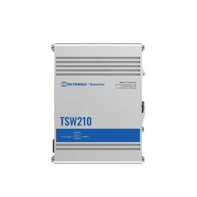 Teltonika przełącznik niezarządzalny tsw210 switch 2xsfp 8xpoe+ 8xgbe din rail back panel