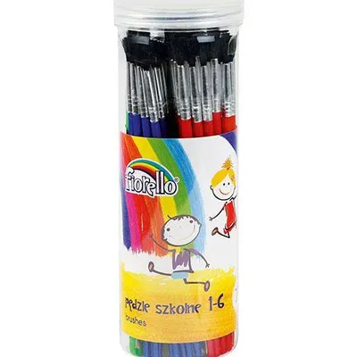 Pędzle nr 1,2,3,4,5,6 Fiorello 170-1428 kozie włosie 72szt