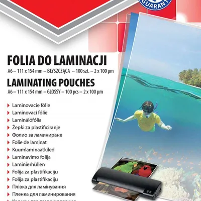 Folia do laminowania błyszcząca a6 OFFICE PRODUCTS 100mic 100 szt