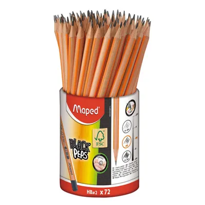 Ołówek MAPED blackpeps hb w kubku 72szt