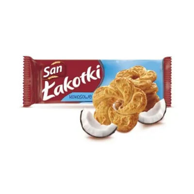 Ciastka łakotki kokosowe SAN 168g