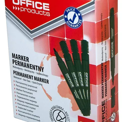 Marker permanentny OFFICE PRODUCTS zielony okrągła 1-3mm