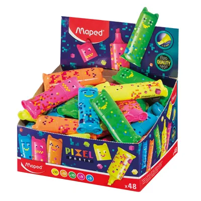 Zakreślacz MAPED mini pixel fluo mix 5 kolorów