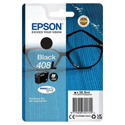 Epson oryginalny ink / tusz c13t09k14010, t09k140, 408l, black, 36.9ml, EPSON wf-c4810dtwf