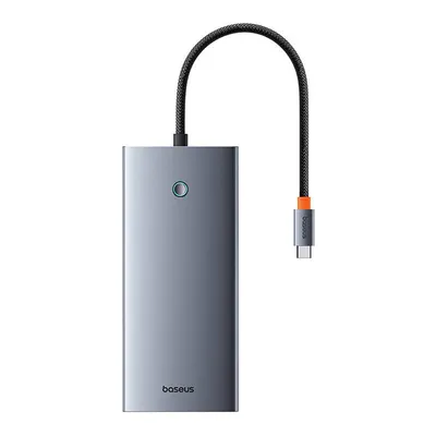 Hub 13w1 Baseus portaljoy usb-c do hdmi+dp+vga+c+usb+pd+rj45+sd/tf+3.5mm (szary)