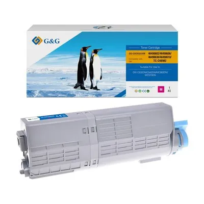 G&g kompatybilny toner z 46490606, magenta, 6000s, nt-coc532xxm, dla oki c532dn, c542dn, mc563dn, mc573dn, n