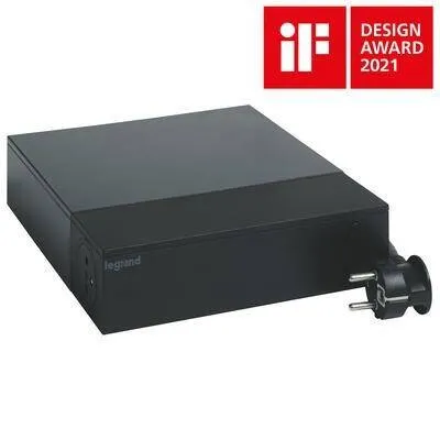 Legrand przedłużacz tv ochron 4x2p+z + 4x2p 2m czarny