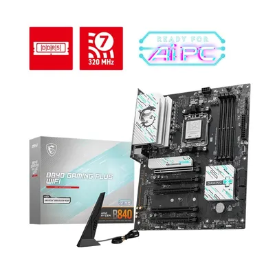 Msi płyta główna b840 gaming plus wifi 4 ddr5 am5 atx