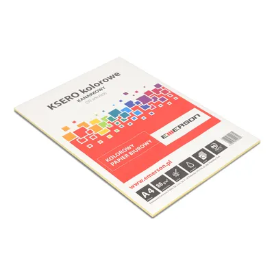 Papier ksero kolor a4 EMERSON kanarkowy 80g 50 ark