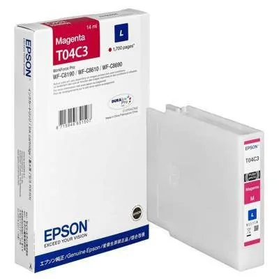 Tusz oryginalny EPSON t04c34 c13t04c340 magenta 1700 stron