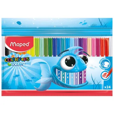 Flamastry MAPED colorpeps ocean 24 szt zip etui