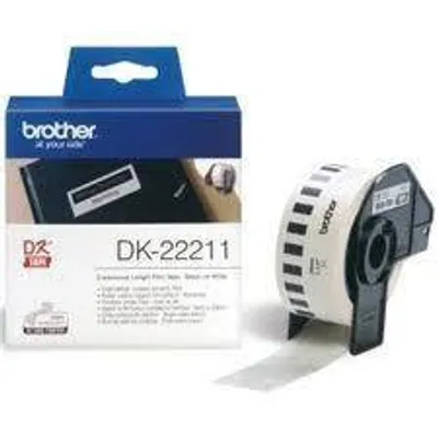 Tasiemka oryginalna czarny/białe BROTHER dk22211 29mm x 15.24 m