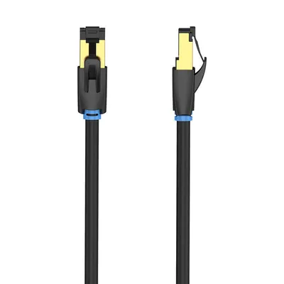 Kabel sieciowy cat8 sftp Vention ikabq rj45 ethernet 40gbps 20m czarny