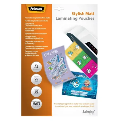 Folia do laminowania a4 Fellowes 5602101 matowa 80mic 25 szt