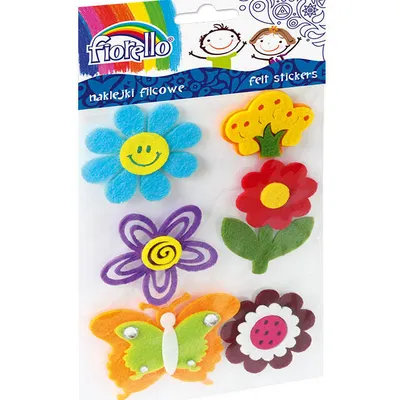 Naklejki dekoracyjne filcowe Fiorello gr-np332 kwiaty i motyl 170-2390 mix