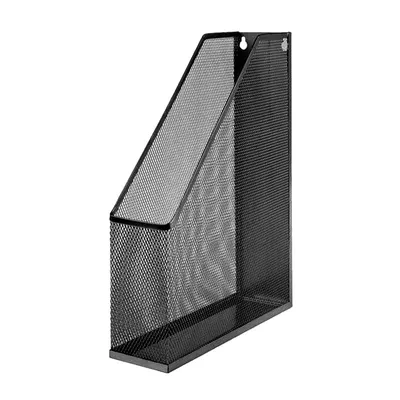 Pojemnik na czasopisma 316x250x73mm D.RECT czarny metalowa siatka