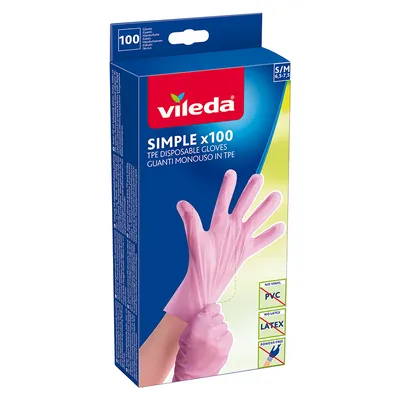 Rękawice Vileda simple vi170900 s/m 100 szt