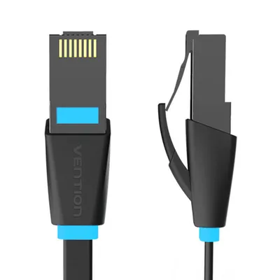 Płaski kabel sieciowy utp cat6 Vention ibjbs rj45 ethernet 1000mbps 25m czarny