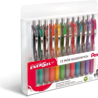Długopis kulkowy PENTEL energel bl77-st12pl mix*12 12szt