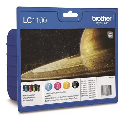 Tusz oryginalny BROTHER lc1100valbp cmyk 450bk/ 3*325cmy stron