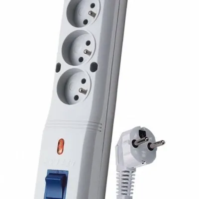 Lestar listwa przeciwprzepięciowa lv-530w, 1l, 3,0m, szara