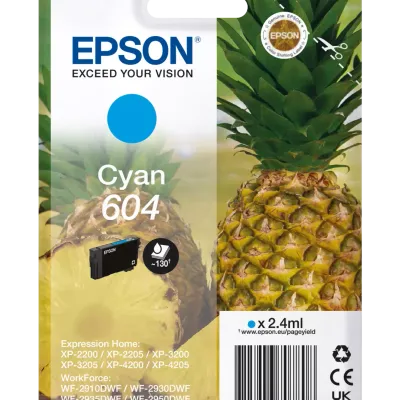 Epson oryginalny ink / tusz c13t10g24010, t10g240, 604, cyan, 2.4ml, EPSON xp-2200, xp-3200, xp-4200, wf-2930dwf, wf-2950dwf