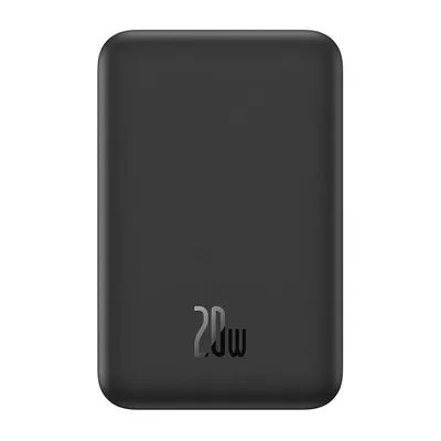 Magnetyczny mini powerbank Baseus 5000mah, usb-c 20w (czarny)