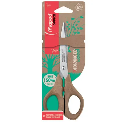 Nożyczki MAPED advanced wood 17 cm blister kartonowy