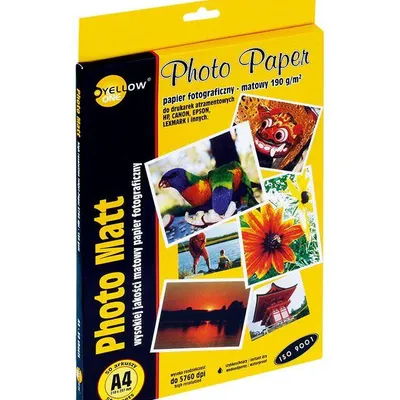Papier fotograficzny matowy Yellow One 4m190 150-1180 a4 190g 50ark
