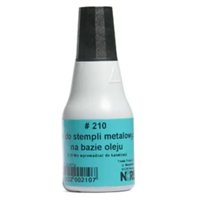 Tusz do stempli metalowych NORIS 210 no210ca czarny 25 ml