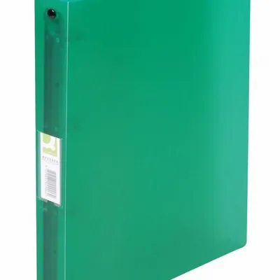 Segregator a4 pp Q-Connect 31mm transparentny zielony 4 ringi