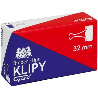 Klipy 32mm Grand 110-1094 czarne 12szt
