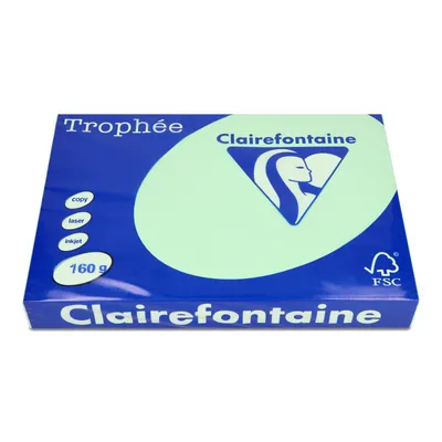 Papier ksero kolor a3 TROPHEE zieleń naturalna 160g 250 ark