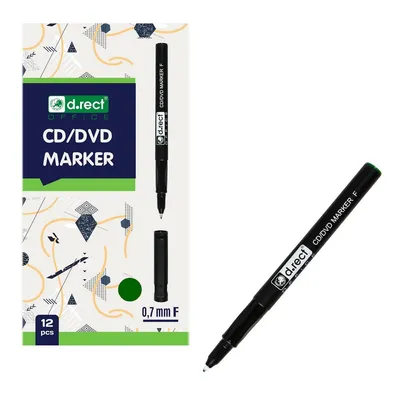 Marker cd/dvd D.RECT zielony 0.7mm