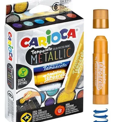 Farby w sztyfcie Carioca 42674 metallic 170-2570 6kol